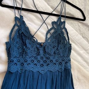 NWOT Free People Adella Dress Blue